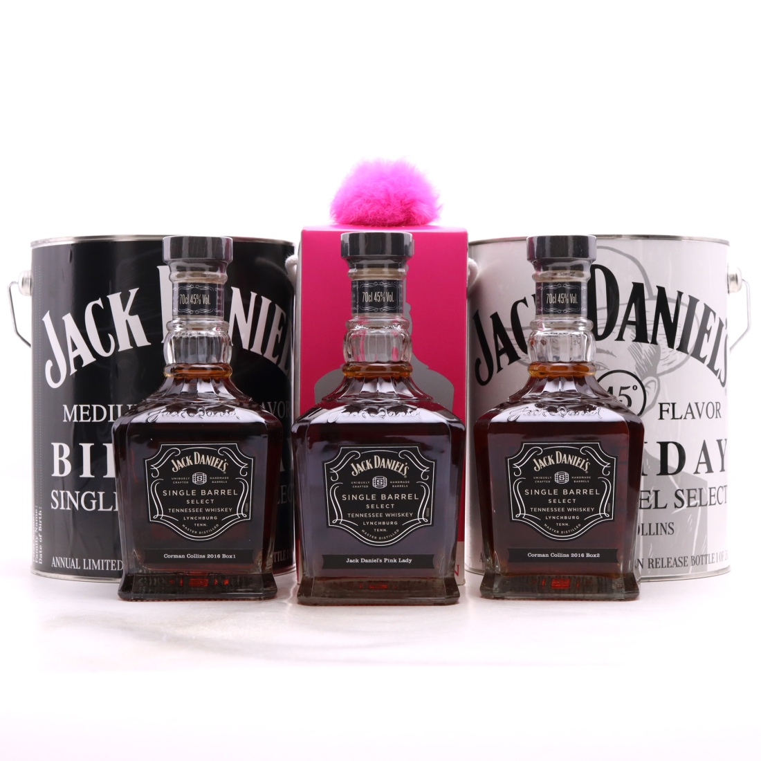 Jack Daniel's Single Barrel Select 2016 3 x 70cl / Corman Collins & Pink Lady