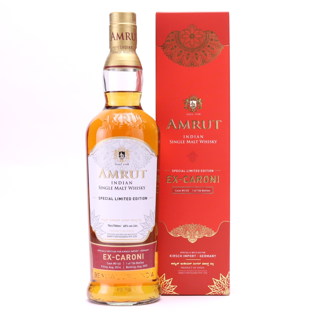 Amrut 2014 Single ex-Caroni Cask #5145 / Kirsch Import