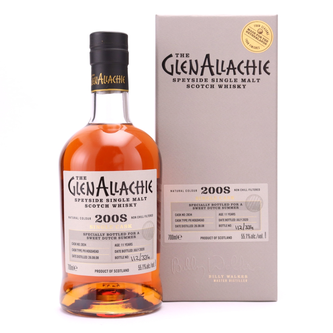 Glenallachie 2008 Single PX Cask 11 Year Old #2834 / Sweet Dutch Summer
