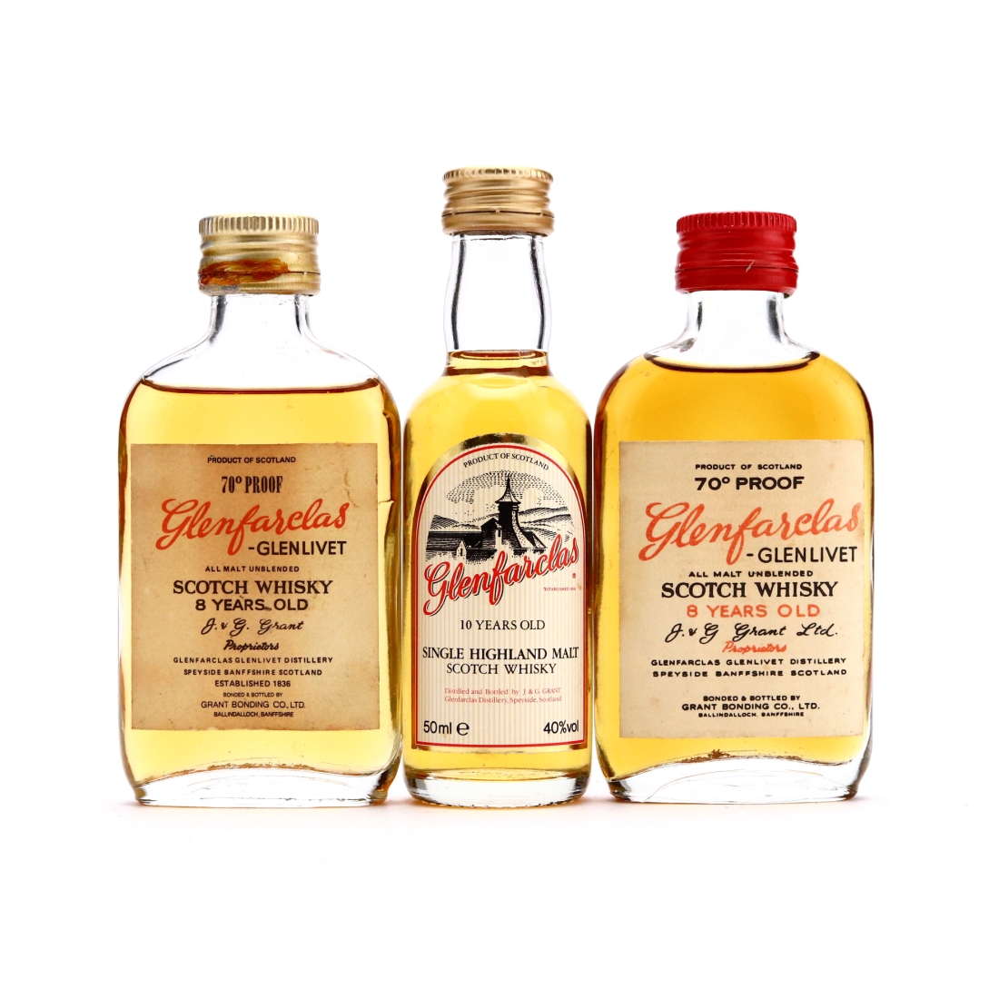 Glenfarclas Miniatures x 3