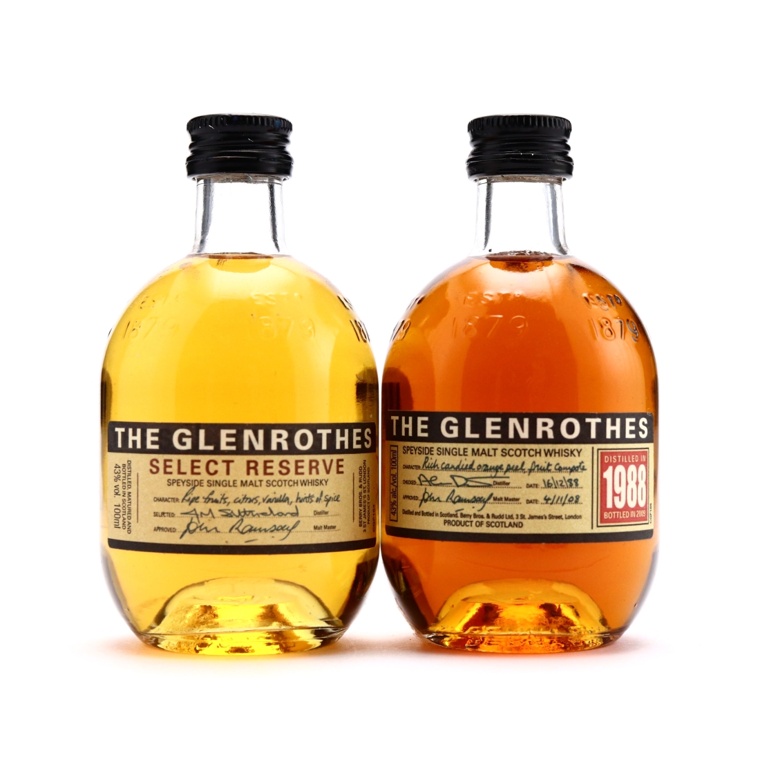 Glenrothes Miniatures x 2