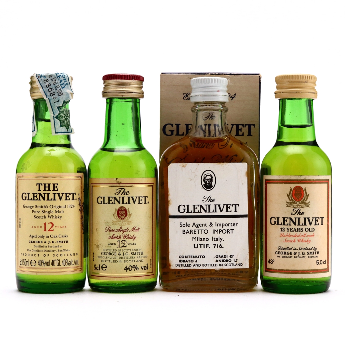 Glenlivet Miniatures x 4