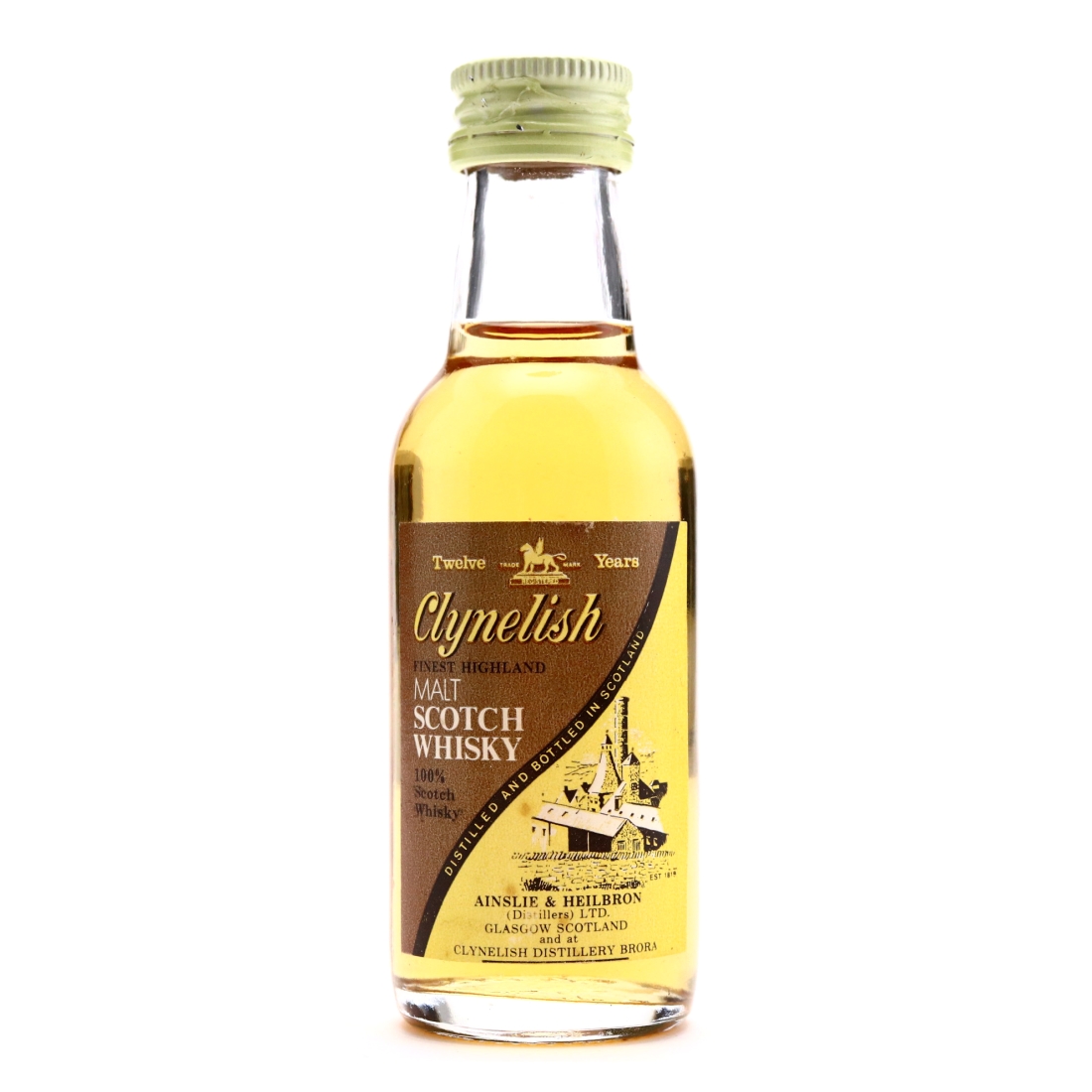Clynelish 12 Year Old Ainslie and Heilbron Miniature early 1980s