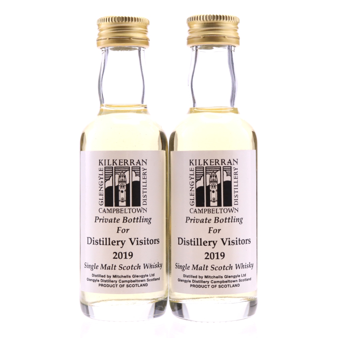 Kilkerran Distillery Visitors 2019 Miniature x 2