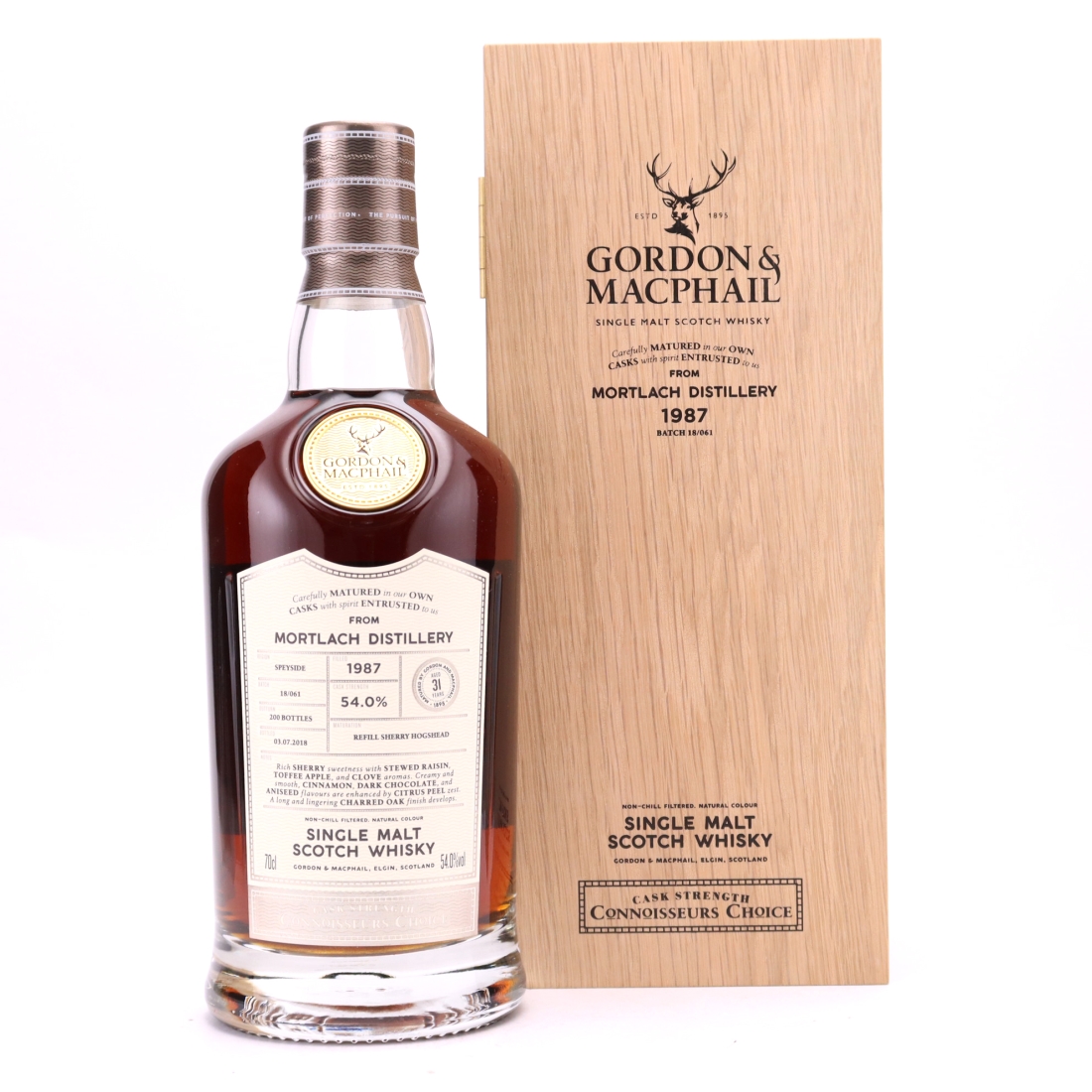 Mortlach 1987 Gordon and MacPhail 31 Year Old Batch #18/061