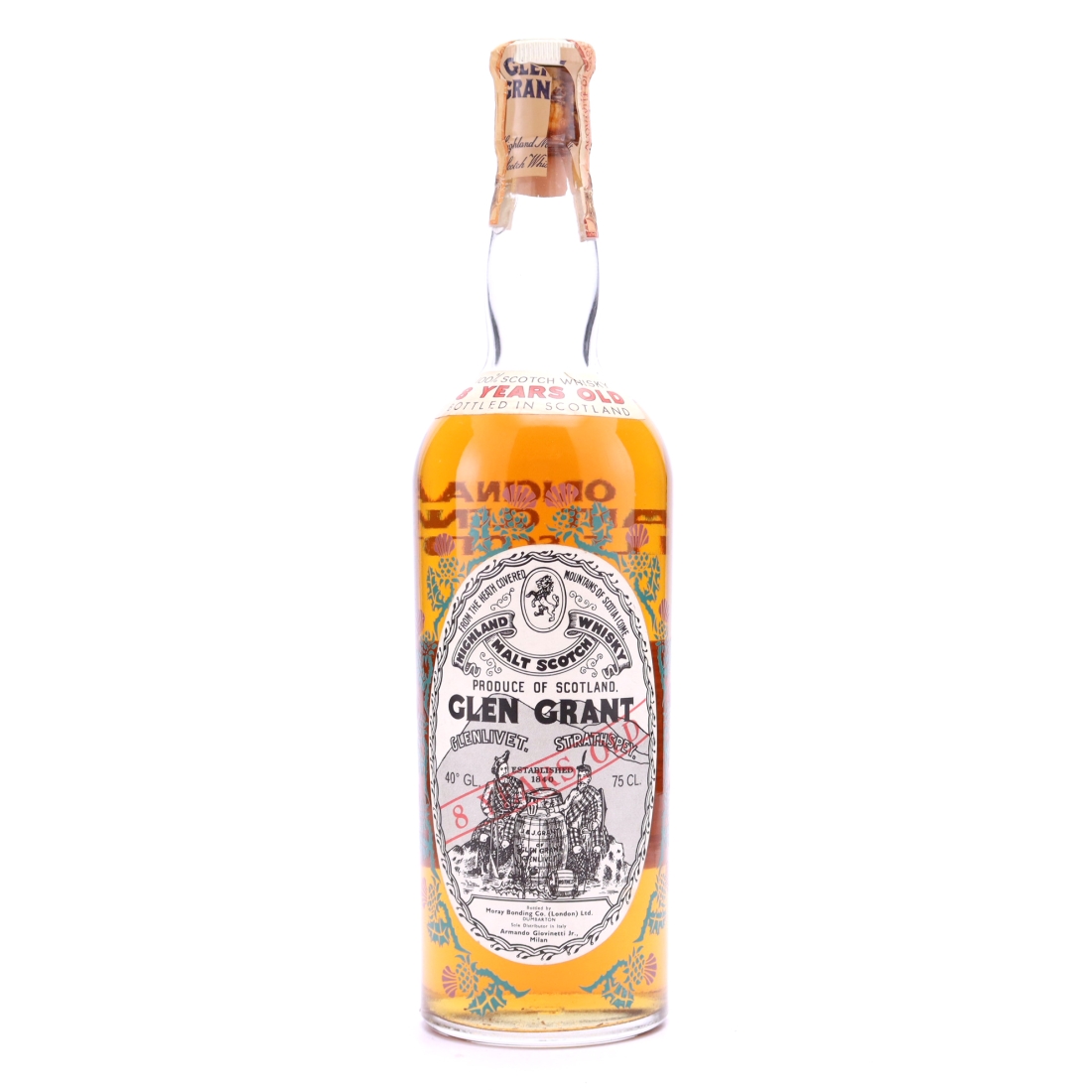 Glen Grant 8 Year Old Moray Bonding Co 1960s / Giovinetti Import