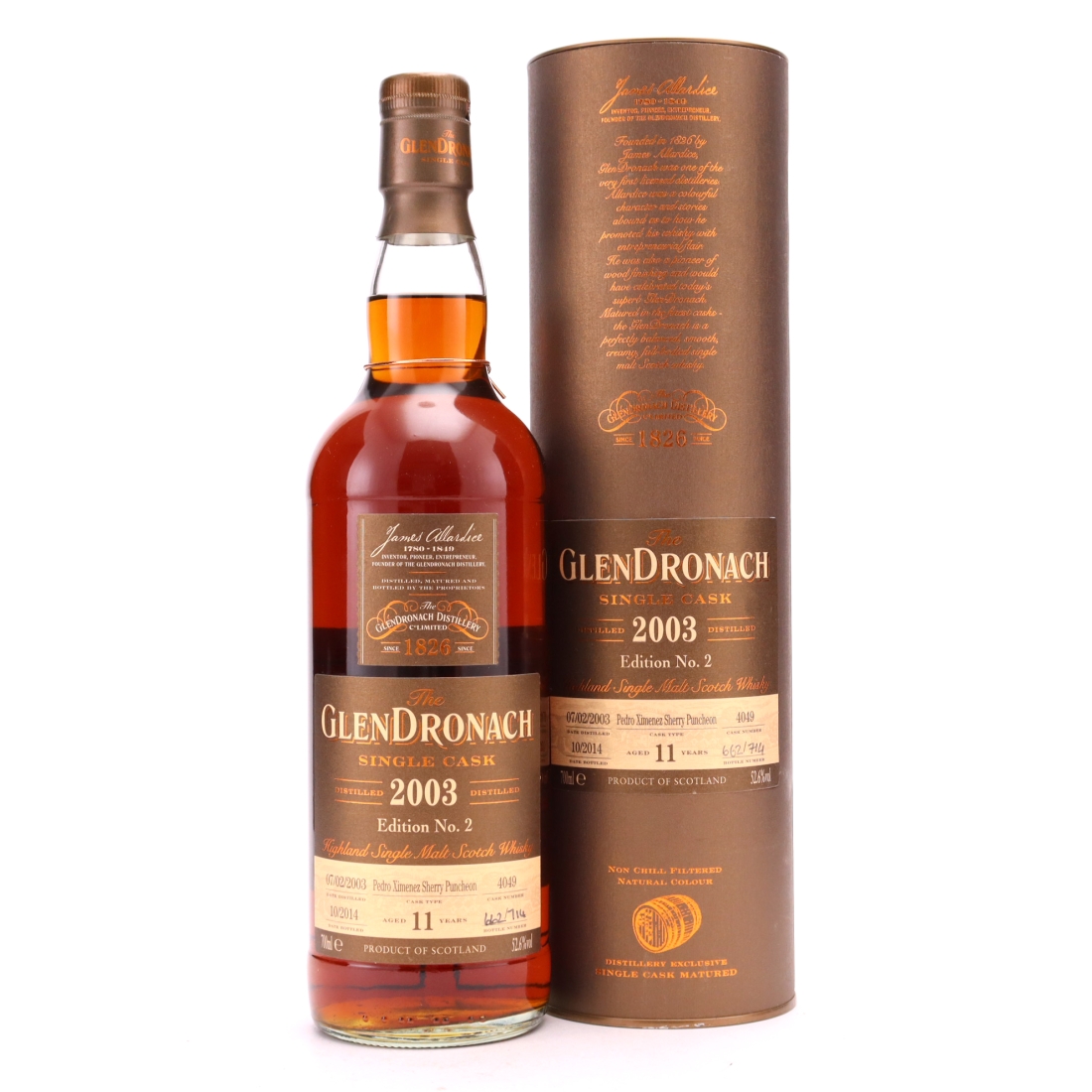 Glendronach 2003 Single PX Cask 11 Year Old #4049 / Edition No.2