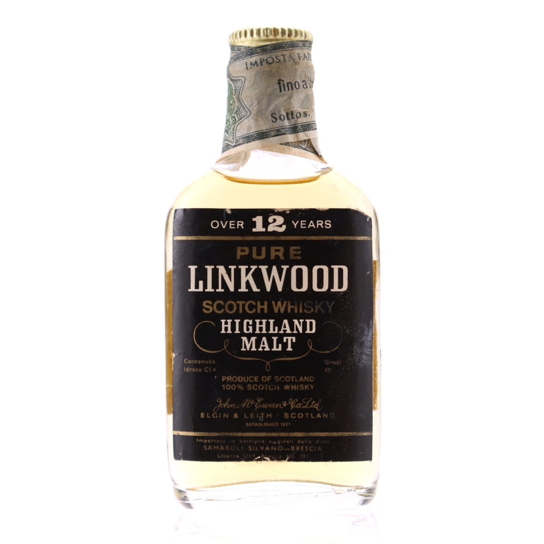 Linkwood 12 Year Old John McEwen Miniature 1970s / Samaroli Import
