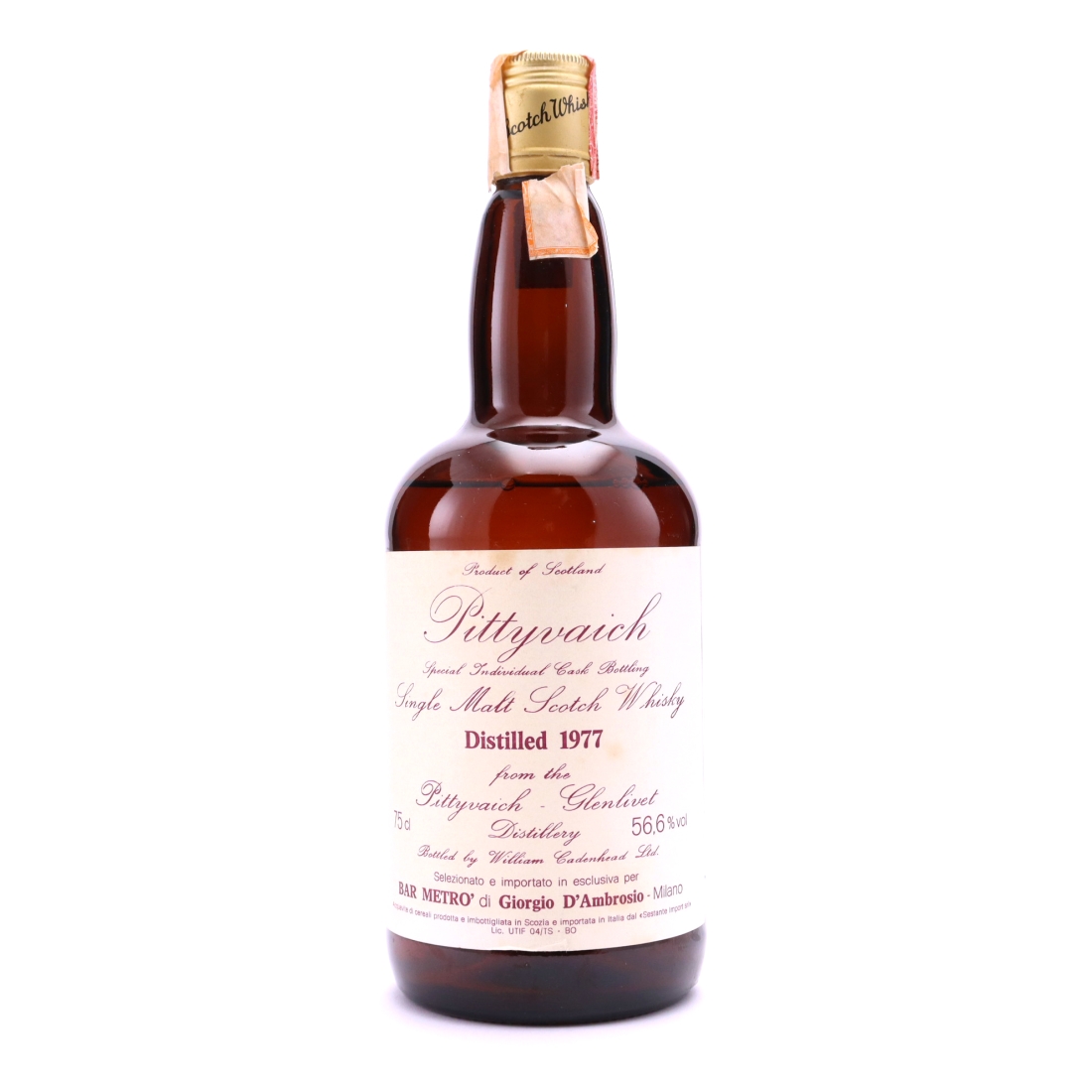 Pittyvaich 1977 Cadenhead's / Sestante 'White Label' for Bar Metro