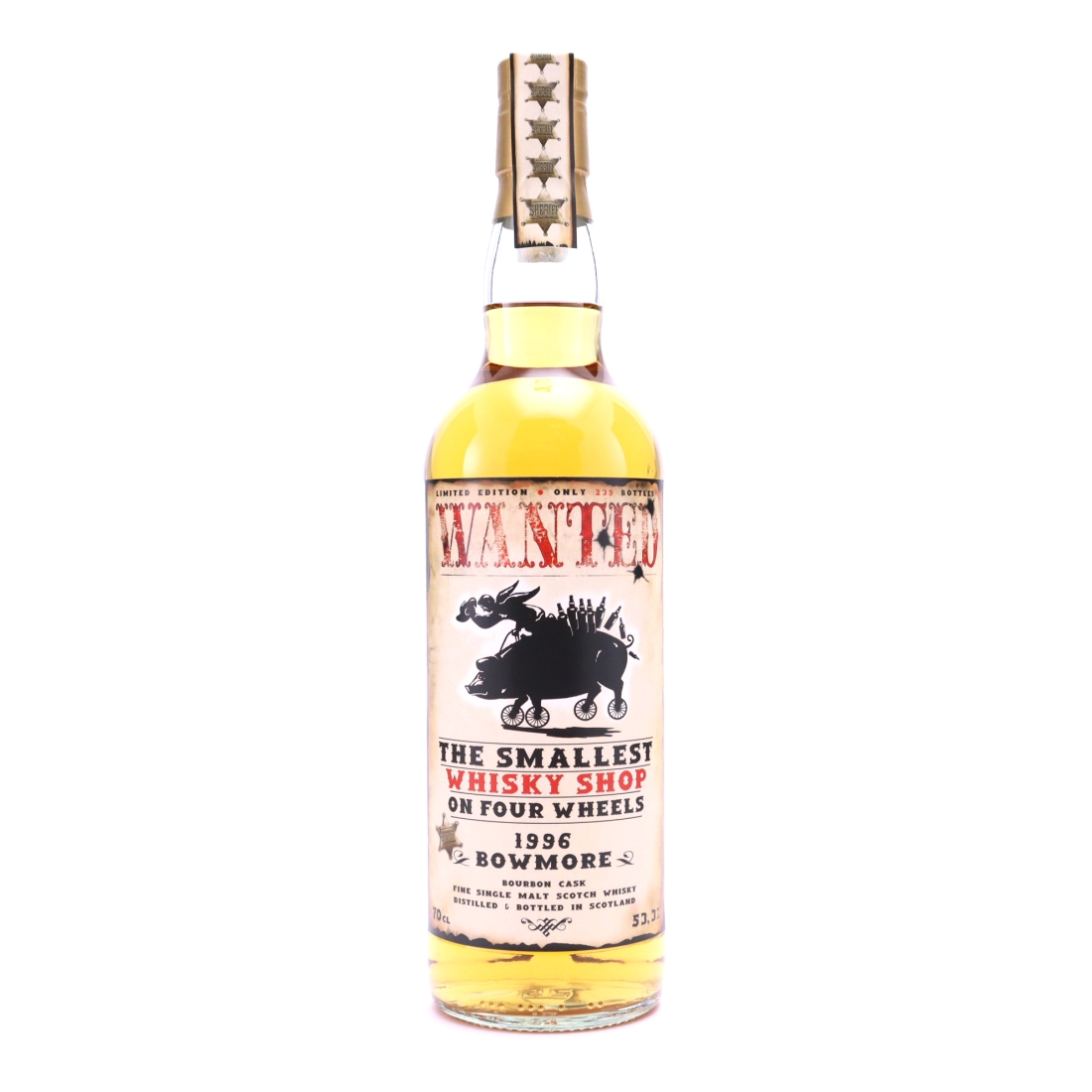 Bowmore 1996 Jack Wiebers Wanted / The Smallest Whisky Shop on Four Wheels