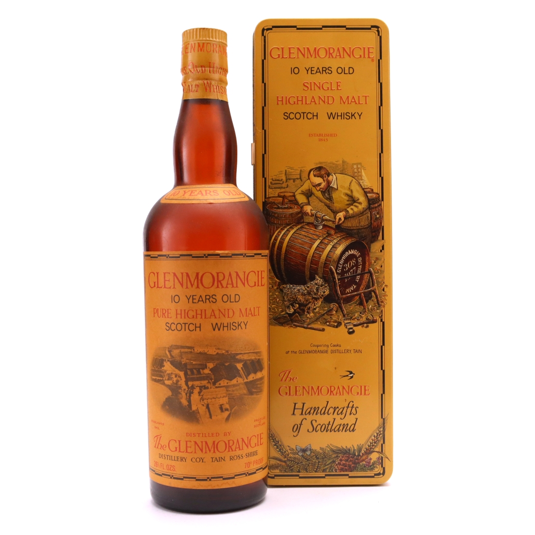 Glenmorangie 10 Year Old 1970s / Handcrafts of Scotland Tin