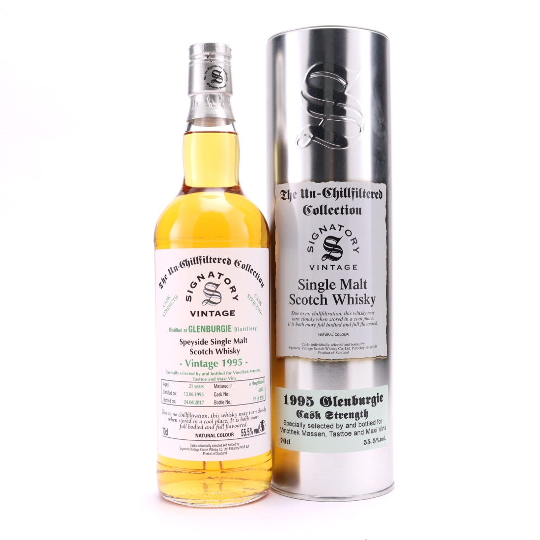 Glenburgie 1995 Signatory Vintage 21 Year Old / Vinothek Massen, Tastto & Maxi Vins