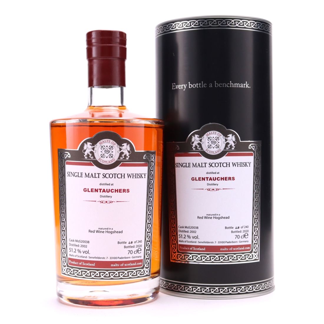 Glentauchers 2002 Malts of Scotland Red Wine Hogshead