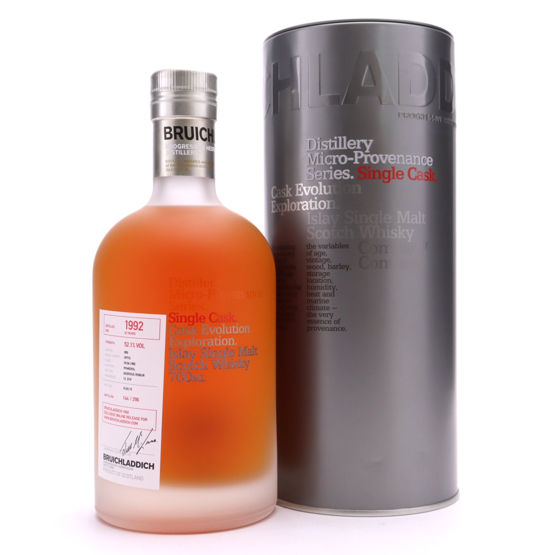 Bruichladdich 1992 Micro Provenance Single Pomerol Cask 22 Year Old #009 / Distillery Shop