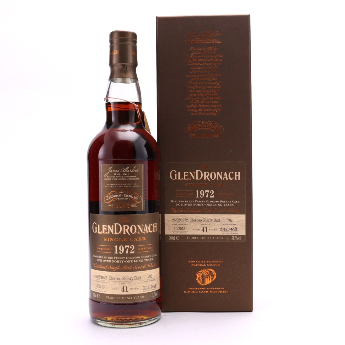 Glendronach 1972 Single Oloroso Cask 41 Year Old #702 / Batch 9