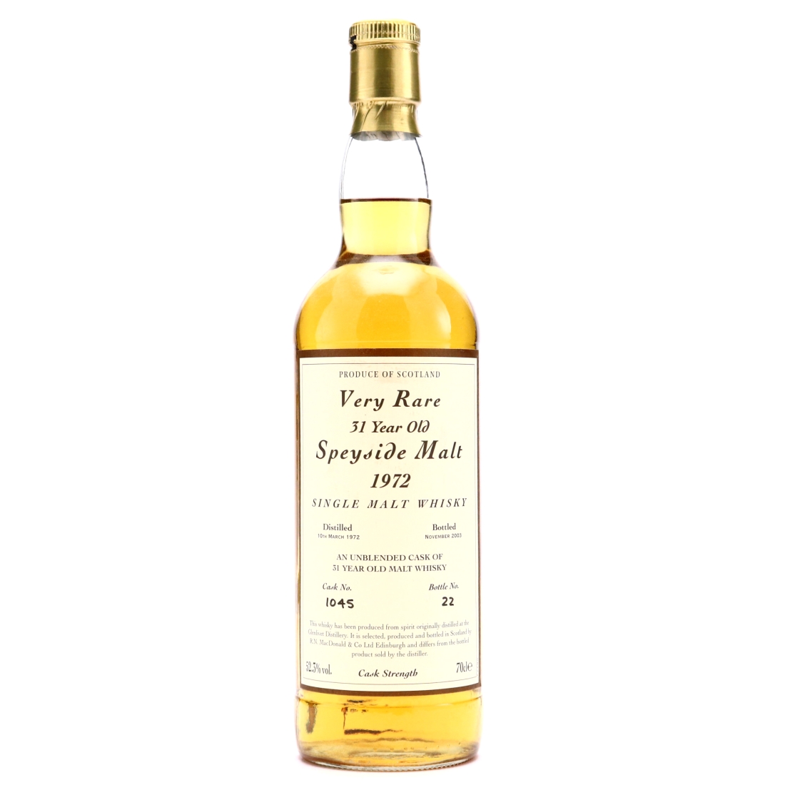 Glenlivet 1972 R.N. MacDonald and Co 31 Year Old
