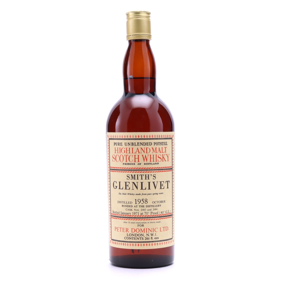 Glenlivet 1958  Peter Dominic 12 Year Old