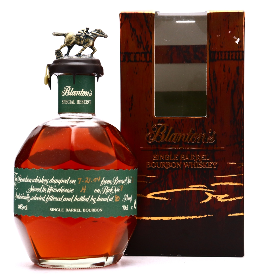 Blanton's Single Barrel Special Reserve dumped 2004