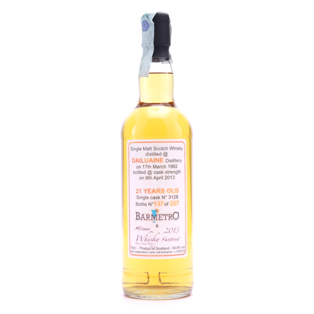 Dailuaine 1992 Bar Metro 21 Year Old / Milano Whisky Festival