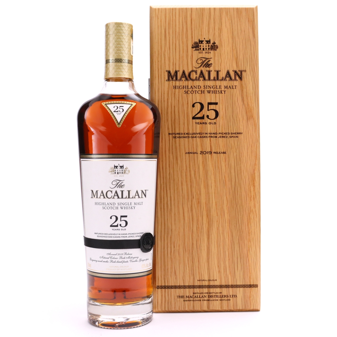 Macallan 25 Year Old Sherry Oak 2019 Release 75cl / US Import