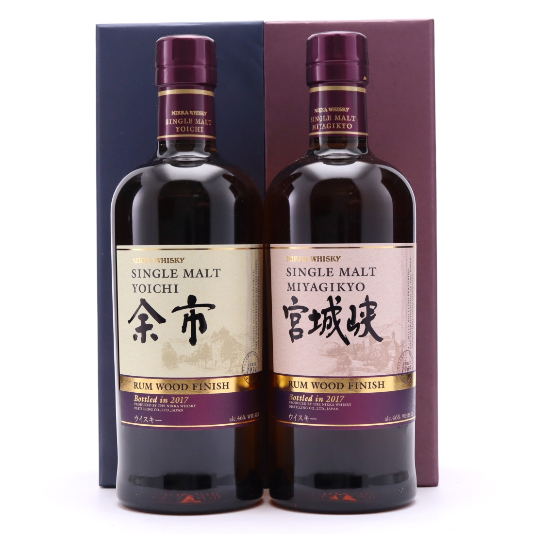  Yoichi and Miyagikyo Rum Wood Finish 2 x 70cl