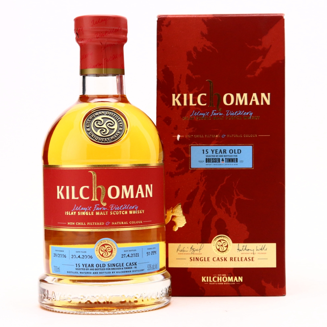 Kilchoman 2006 Single Bourbon Cask 15 Year Old #29 / Bresser & Timmer