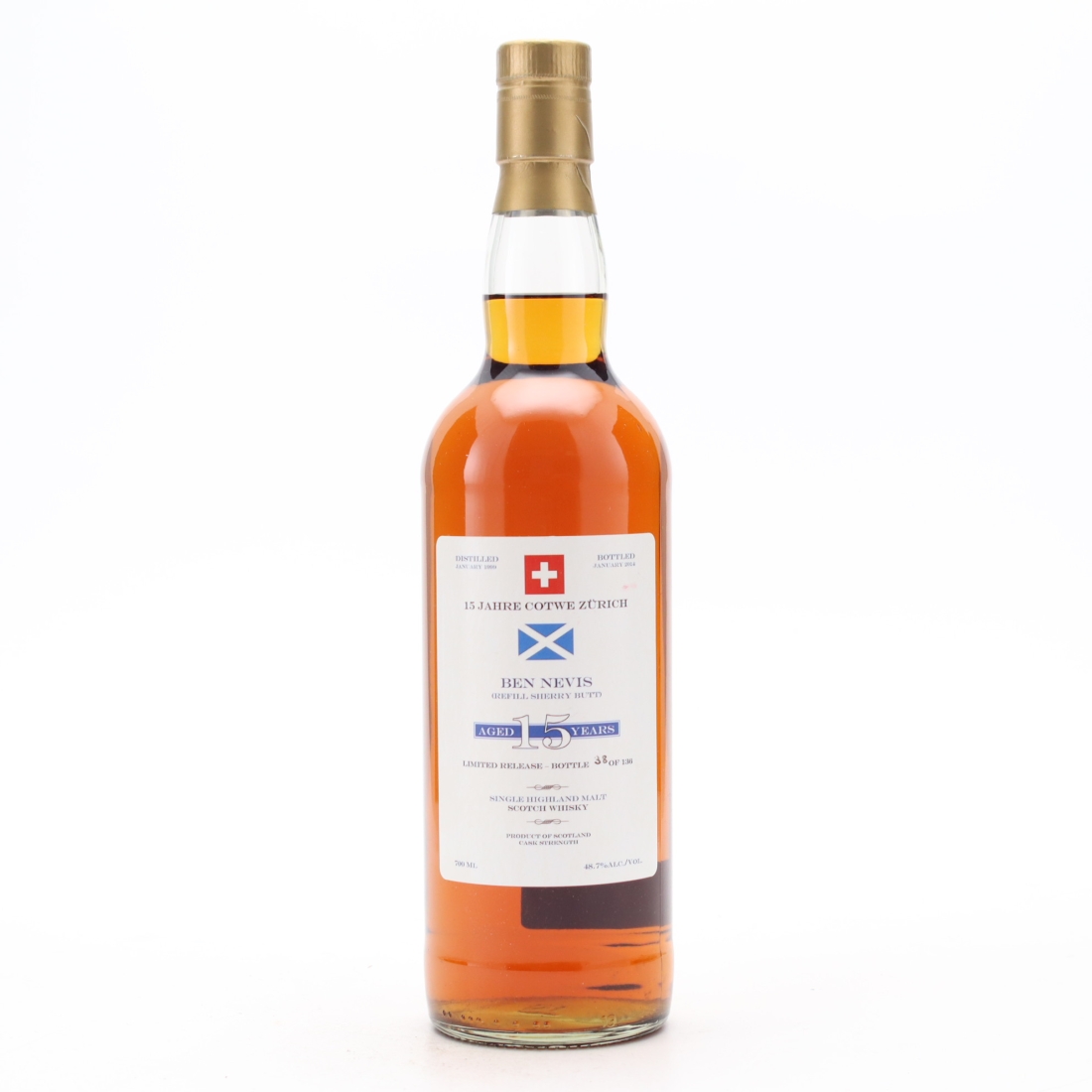 Ben Nevis 1990 COTWE Zurich 15 Year Old / 15th Anniversary