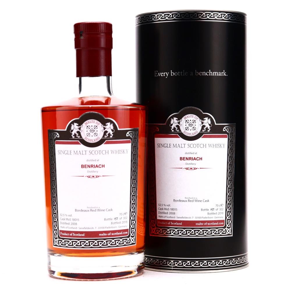 Benriach 2008 Malts of Scotland Bordeaux Red Wine Cask