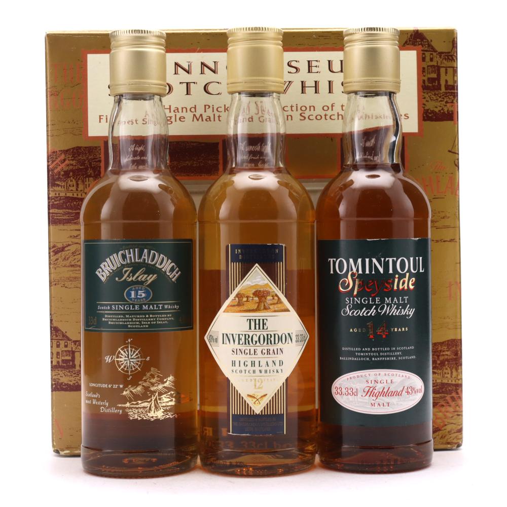Connoisseurs Scotch Whisky Gift Pack 3 x 33.3cl 1990s