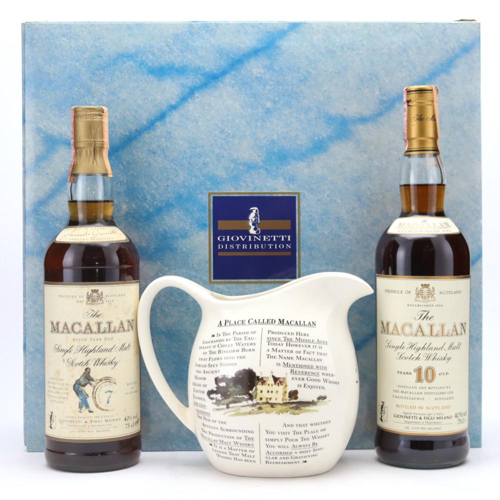 Macallan 7 & 10 Year Old 2 x 75cl / Giovinetti Import Gift Pack