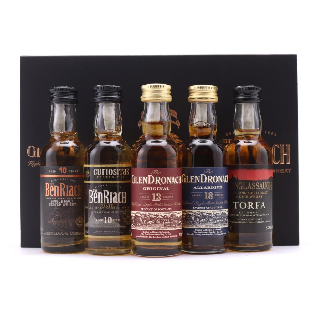 Glendronach, Glenglassaugh & Benriach Miniature x 5