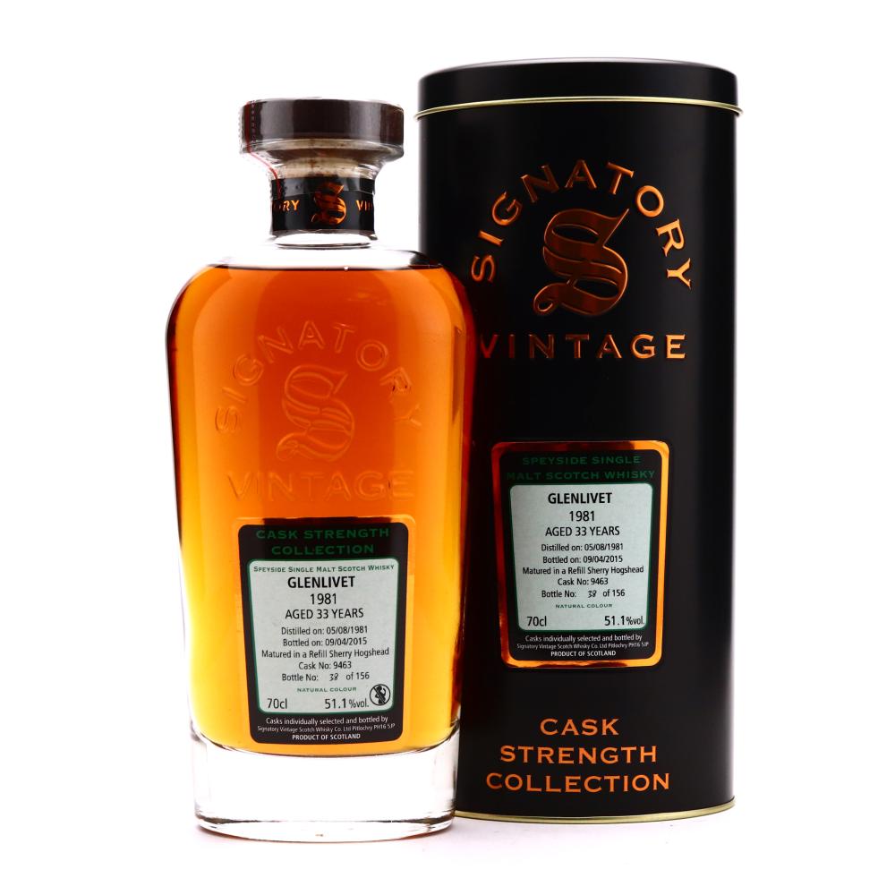 Glenlivet 1981 Signatory Vintage 33 Year Old Cask Strength