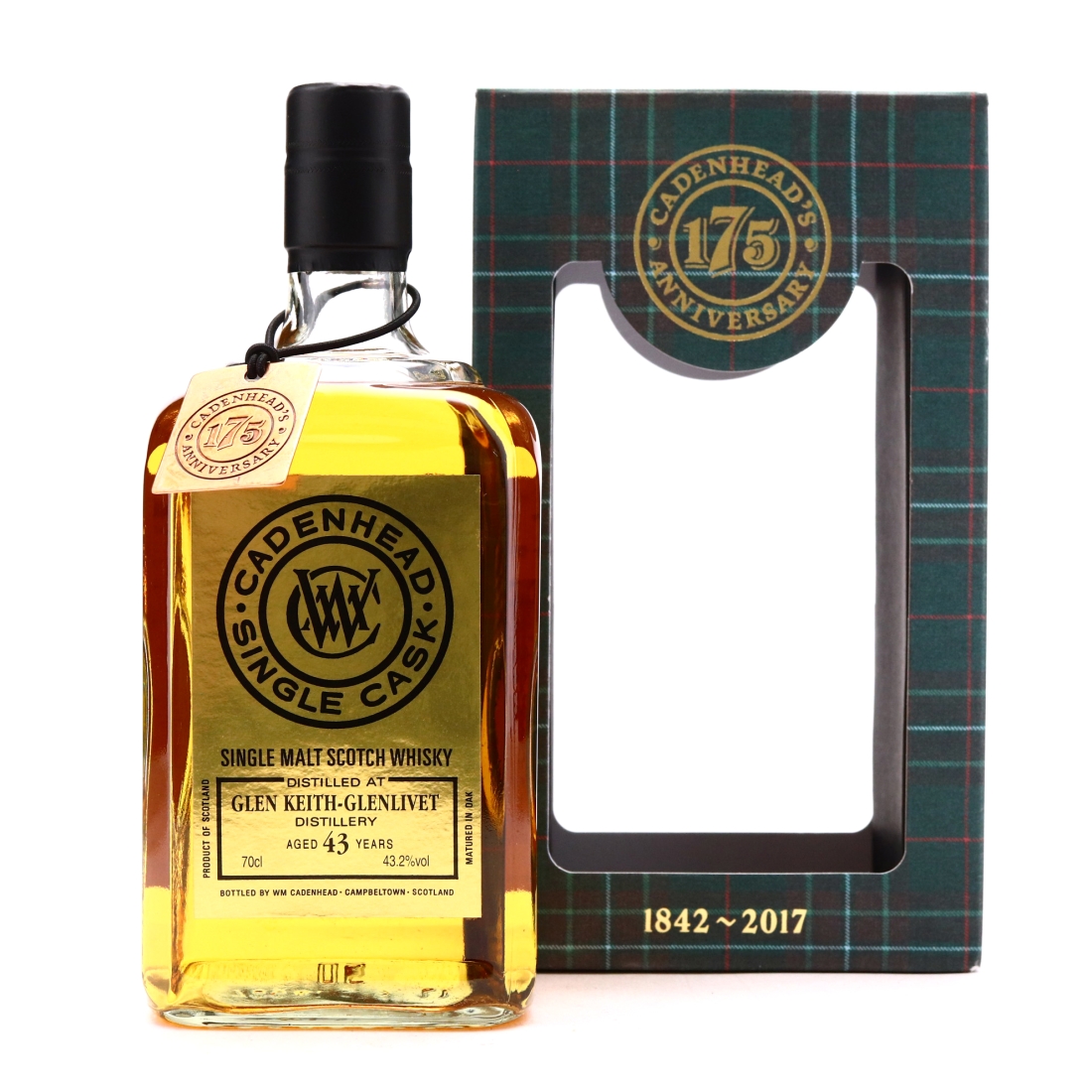 Glen Keith 1973 Cadenhead's 43 Year Old / 175th Anniversary