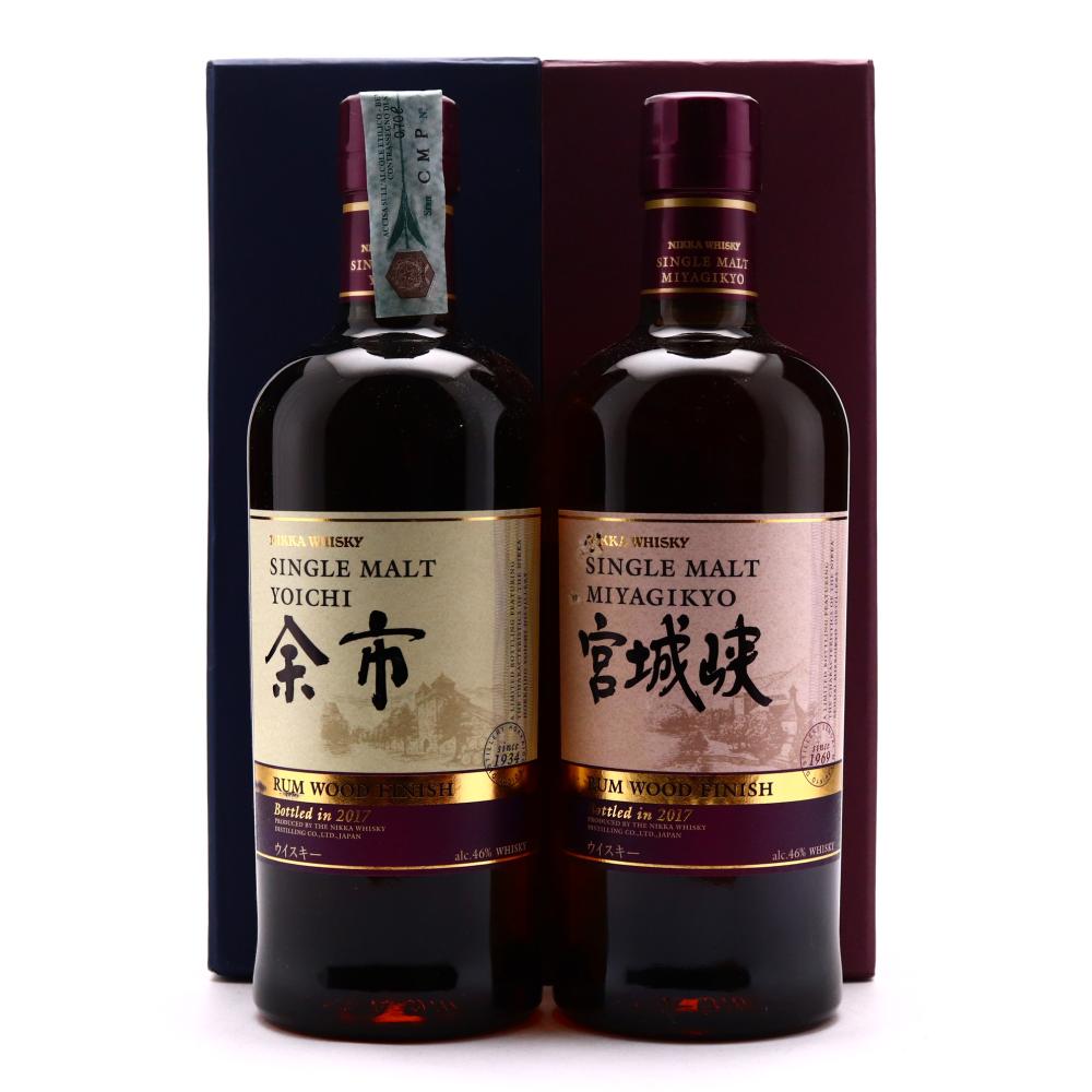 Yoichi & Miyagikyo Rum Wood Finish 2 x 70cl