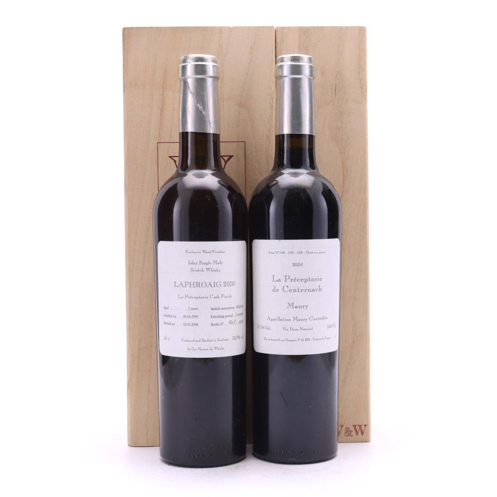 Laphroaig 2000 LMDW 7 Year Old La Preceptorie Cask Finish 50cl Gift Pack