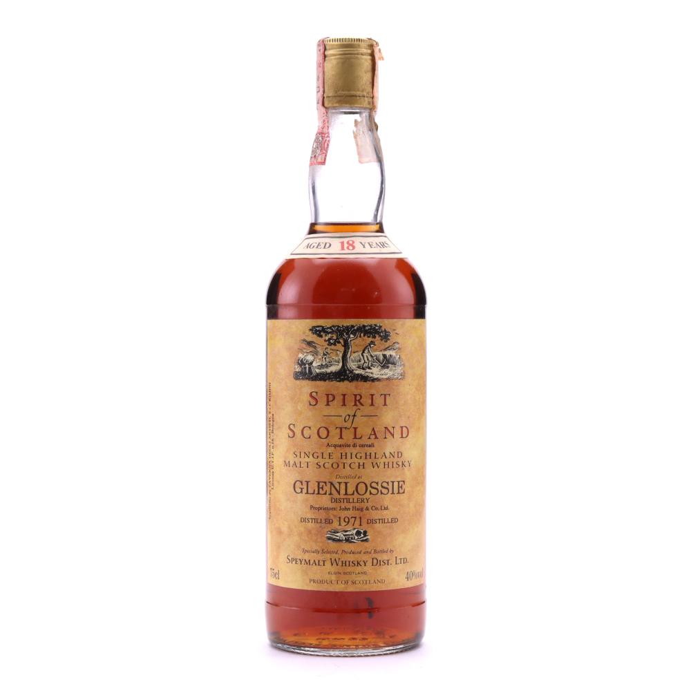 Glenlossie 1971 Gordon and MacPhail 18 Year Old Spirit of Scotland / Taverna degli Artisti Import