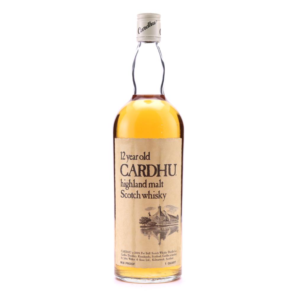 Cardhu 12 Year Old John Walker and Sons 1 Quart 1970s / US Import