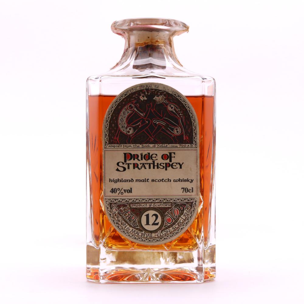 Pride of Strathspey 12 Year Old Gordon and MacPhail ' Book of Kells' Decanter