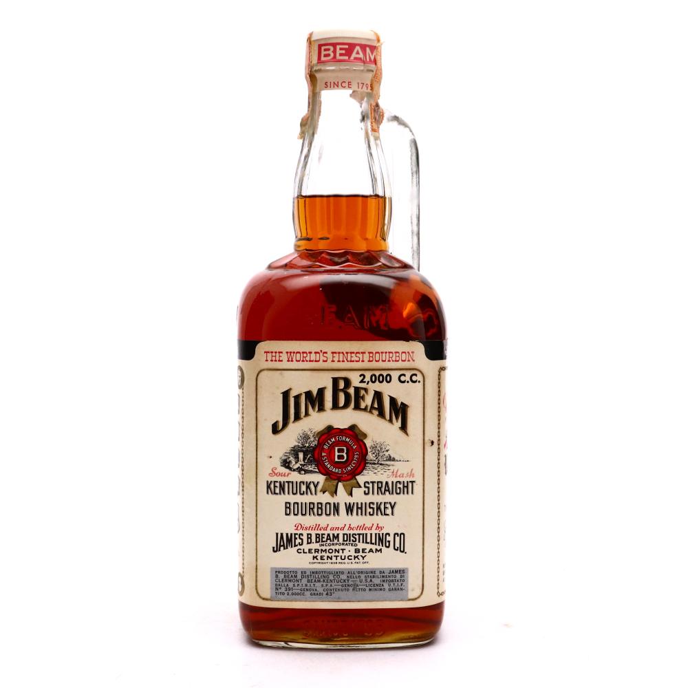 Jim Beam Bottled in Bond Bourbon 86 Proof 2 Litre 1969