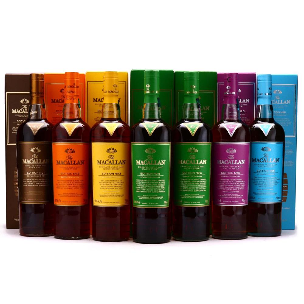 Macallan Edition No.1-6 Collection x 7 / includes No.4 for Edrington & Maxxium Staff