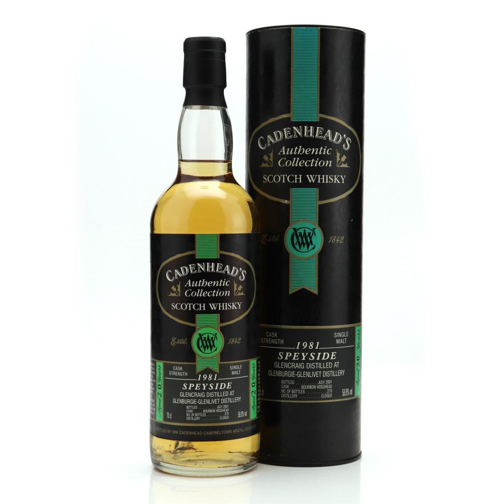 Glencraig / Glenburgie 1981 Cadenhead's 20 Year Old
