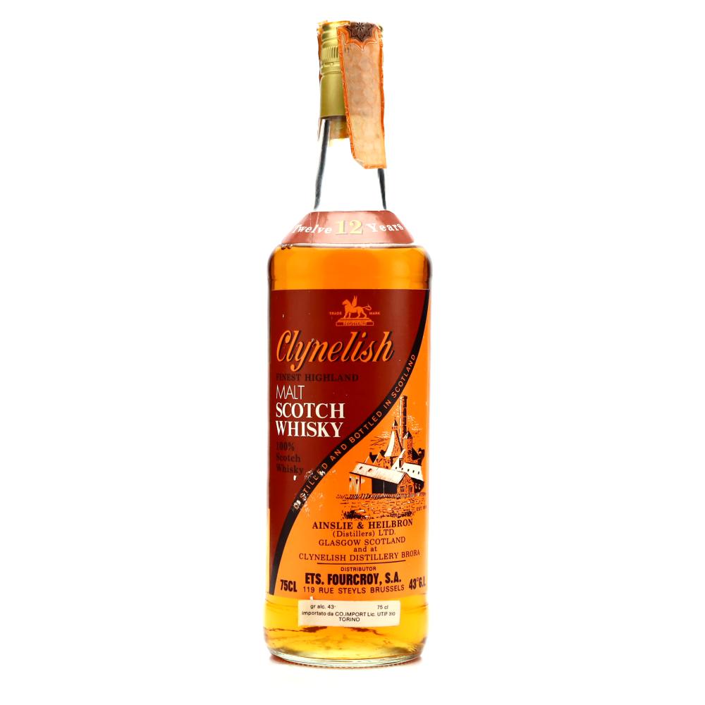 Clynelish 12 Year Old Ainslie and Heilbron 1970s / Fourcroy Import
