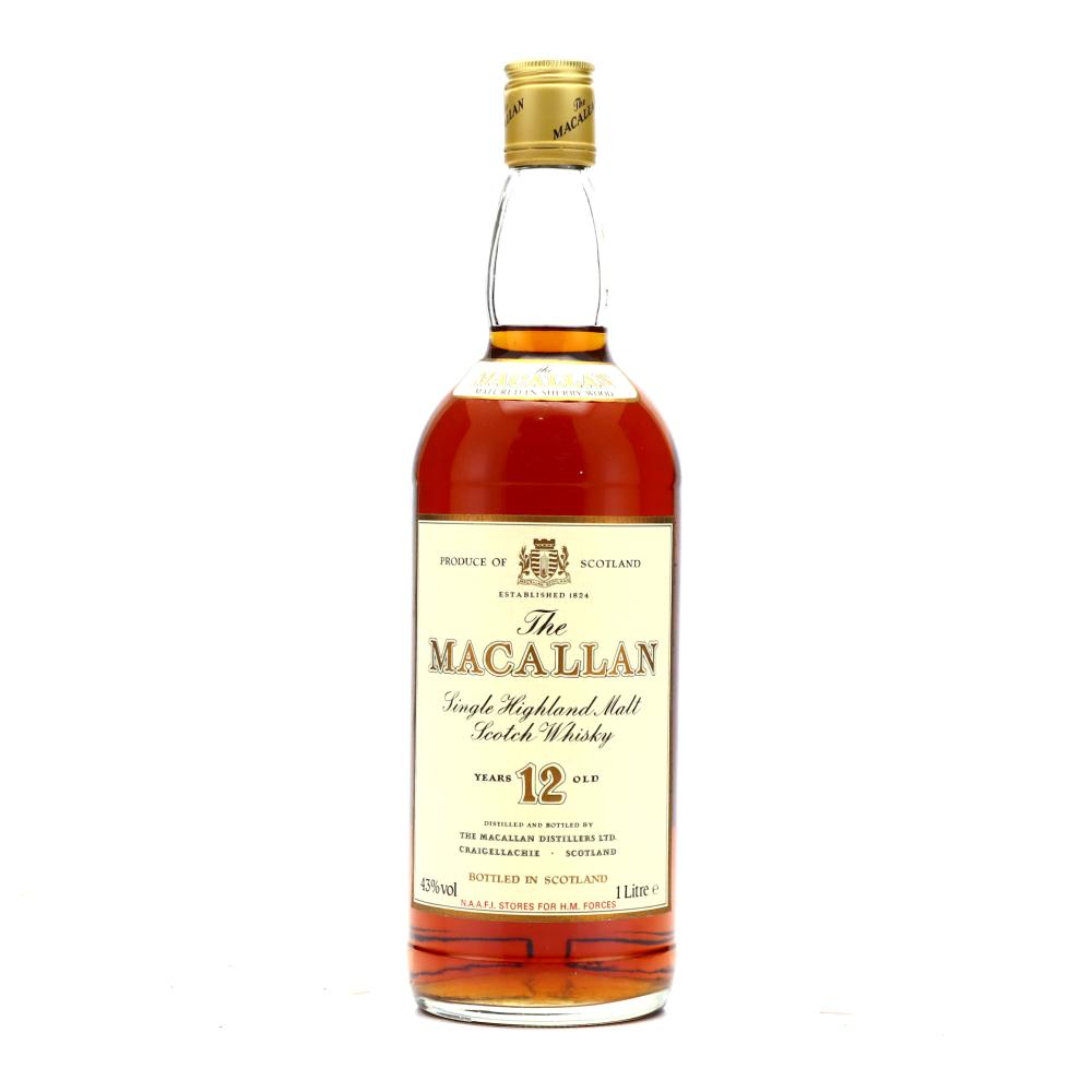 Macallan 12 Year Old 1 Litre 1990s / NAAFI Store