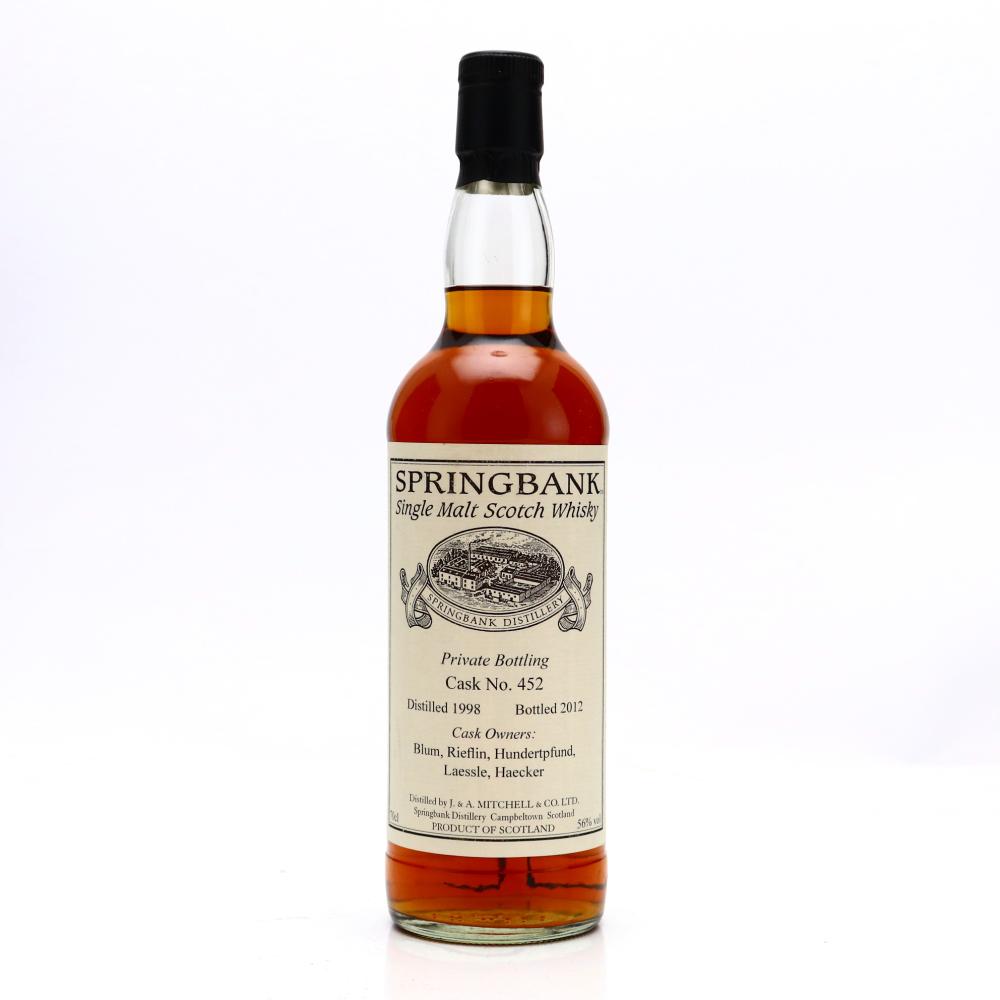 Springbank 1998 Private Cask 14 Year Old #452