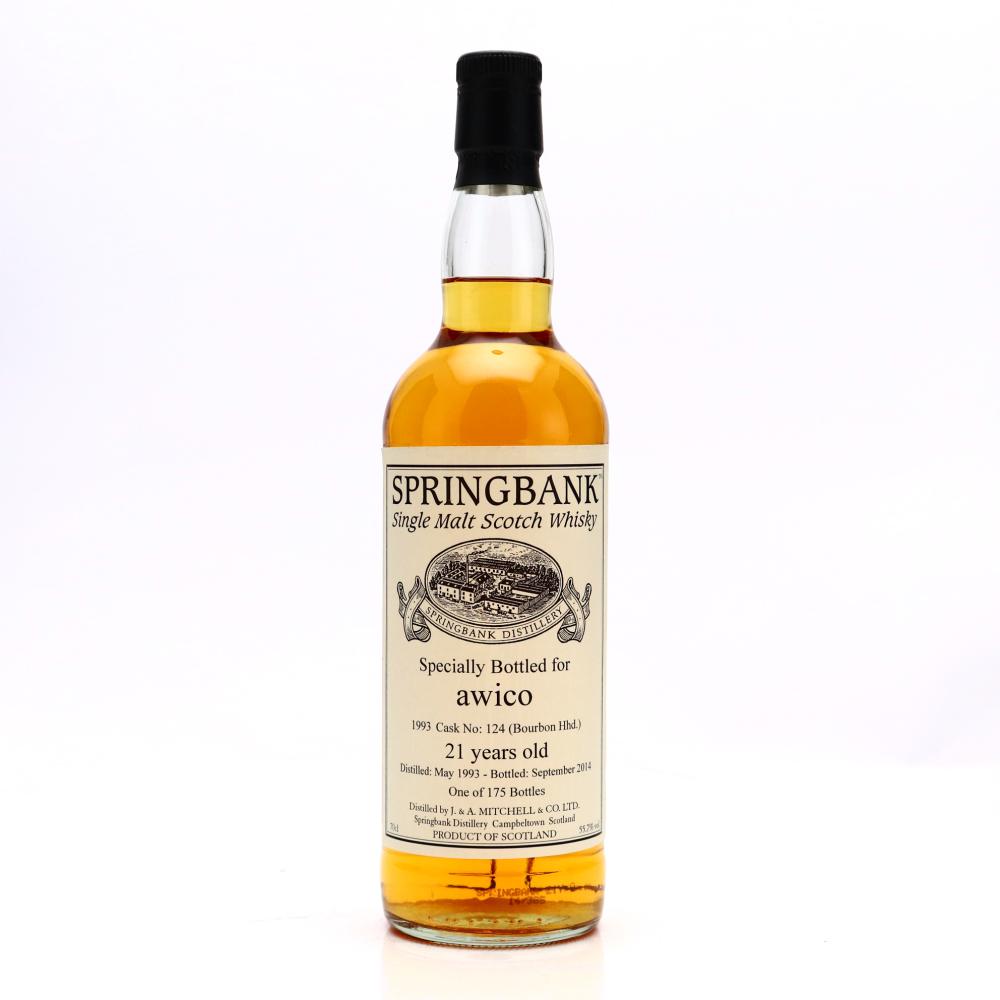 Springbank 1993 Private Bourbon Cask 21 Year Old #124 / Awico