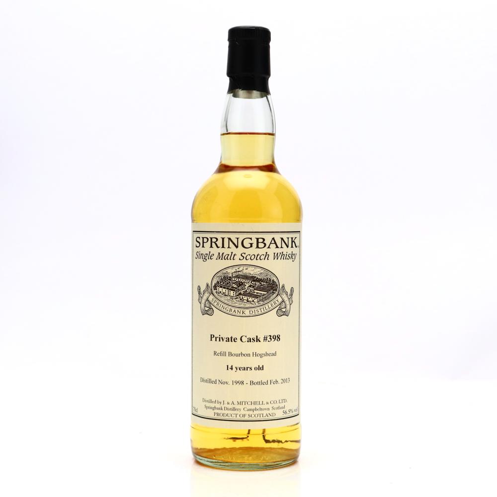 Springbank 1998 Private Cask 14 Year Old #398
