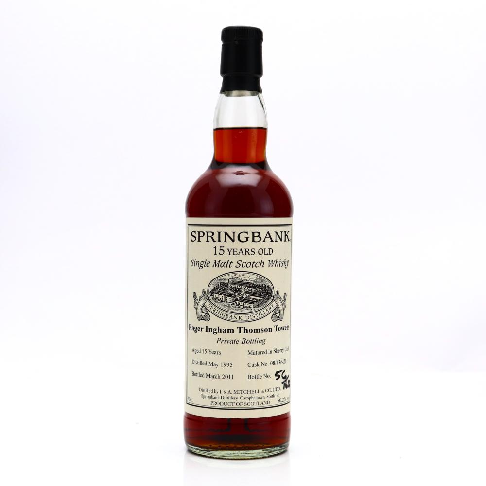 Springbank 1995 Private Bottling 15 Year Old Cask / Eager Ingham Thomson Towers