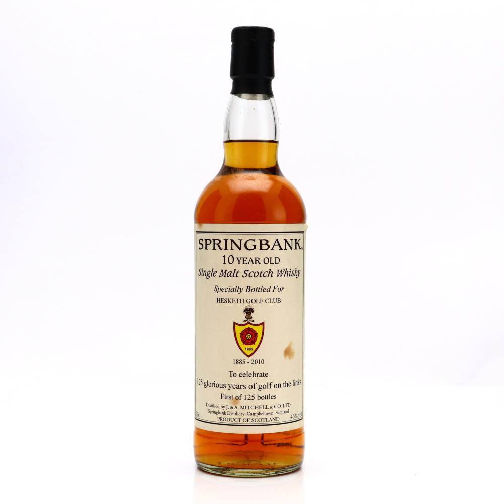 Springbank 10 Year Old Hesketh Golf Club 125th Anniversary