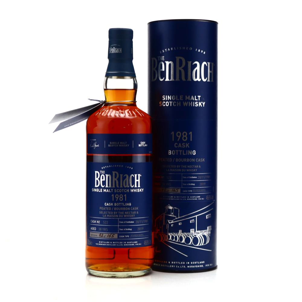 Benriach 1981 Peated Single Bourbon Cask 38 Year Old #522 / The Nectar & LMDW