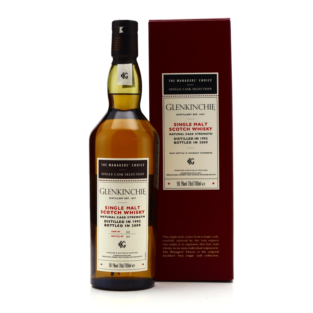 Glenkinchie 1992 Managers' Choice